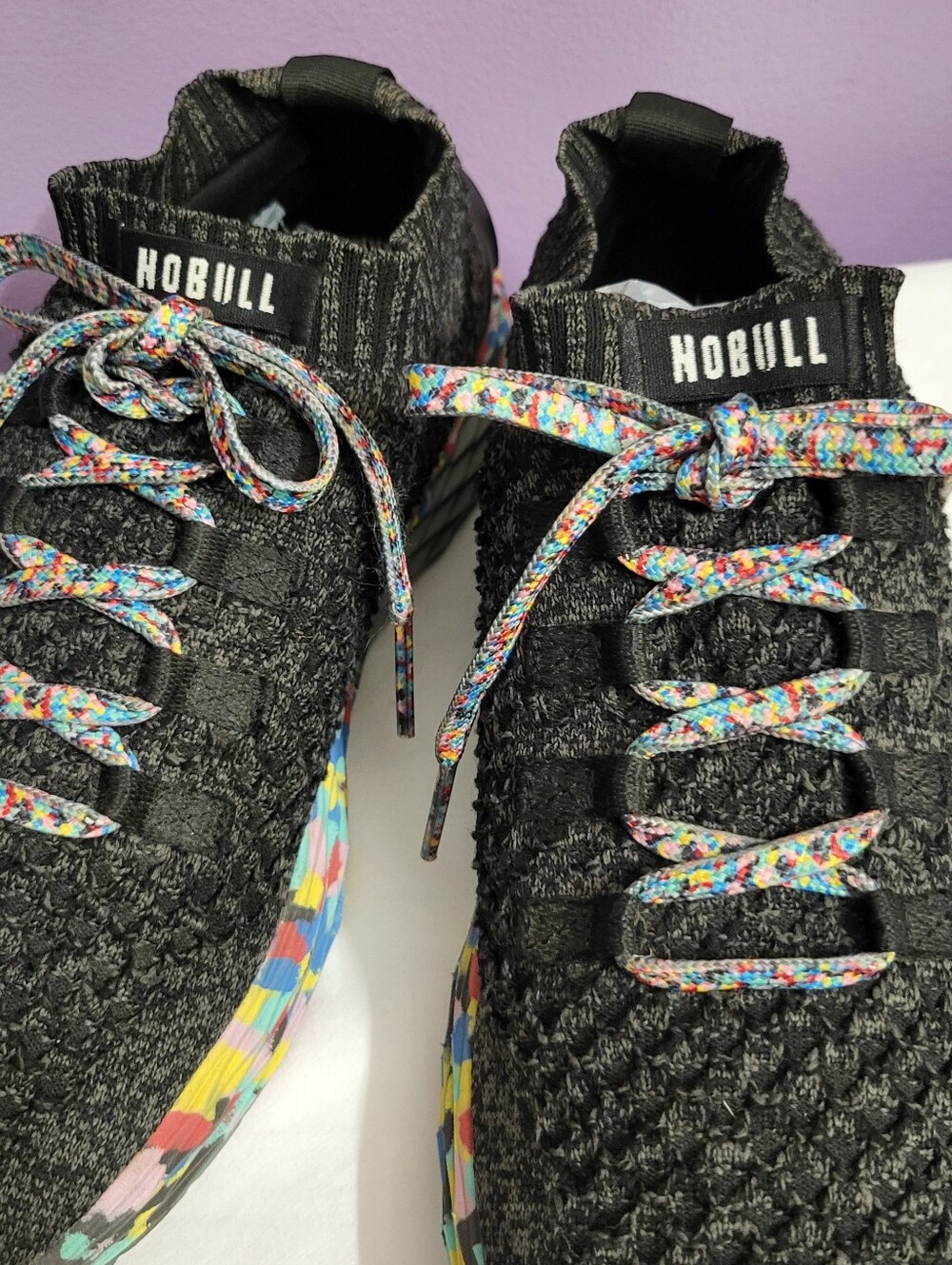 Colorful NOBULL Wild Runners All Day Knit Sneakers Slip-on Shoes Unisex Mens 8.5 - Picture 11 of 14